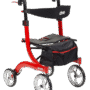 4 Wheel Rollator drive™ Nitro Red 36 to 41 Inch Handle Height with 23-1/2 Inch Seat Height Adjustable / Tall / Folding Aluminum Frame