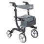 4 Wheel Rollator drive™ Nitro Black 36 to 41 Inch Handle Height with 23-1/2 Inch Seat Height Adjustable / Tall / Folding Aluminum Frame
